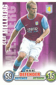 Olof Mellberg Aston Villa 2007/08 Topps Match Attax #20